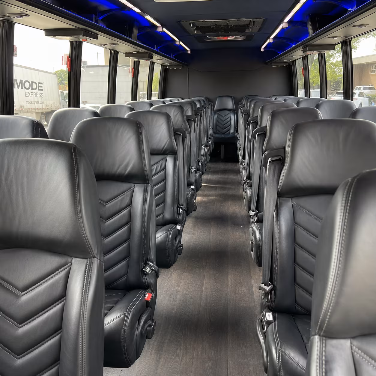 gardena 28 passenger minibus inside