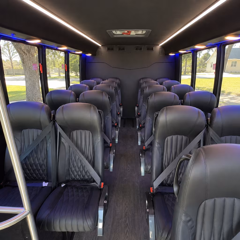 gardena 28 passenger minibus interior