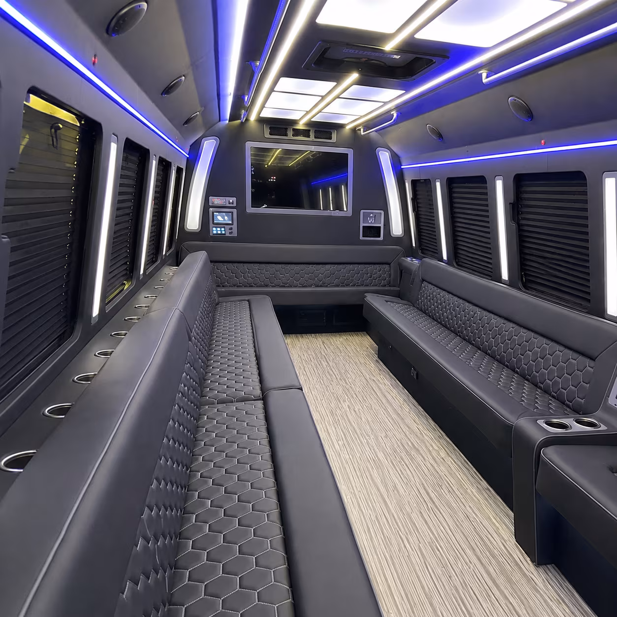 gardena 40 passenger party bus inside