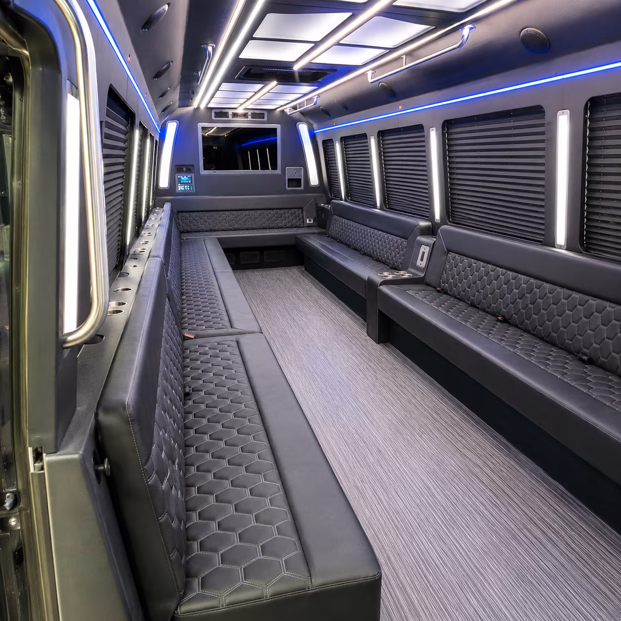 gardena 40 passenger party bus interior